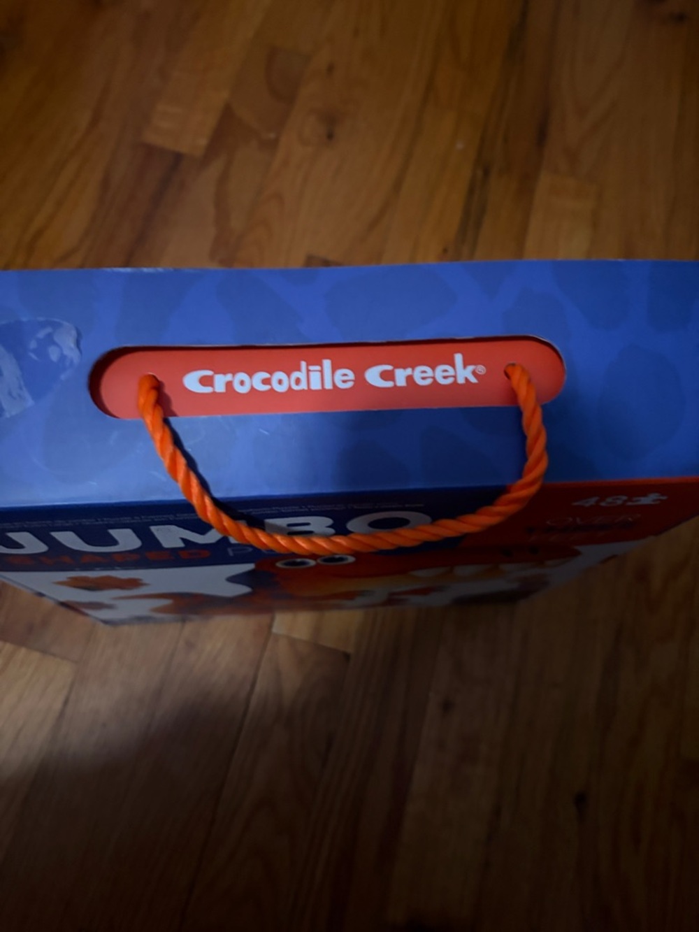 Crocodile Creek Jumbo Shaped Dinosaur Puzzle - Orange & Blue - Picture 3 of 5